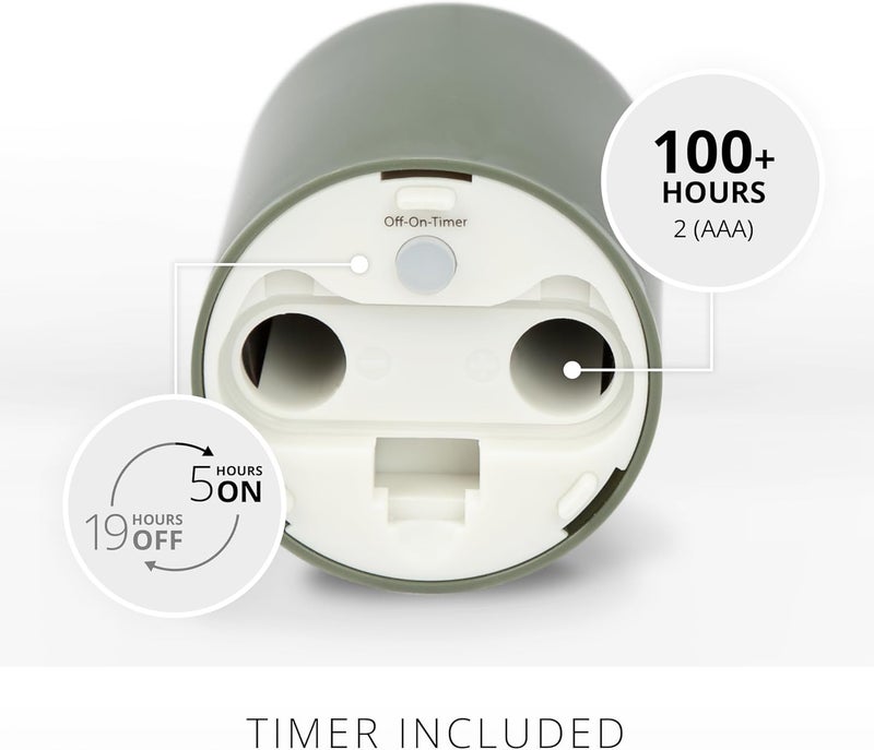 LUMINARA Outdoor Votive Flameless LED Candle, Baked Clay 2" x 3.2", Moving Flame Battery Operated Timer Remote Ready IPX4 Matte Plastic Finish - Image 4